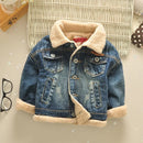 Children's Baby Thickened 4 Korean Style Fur Collar Jacket Top - LuxSable
