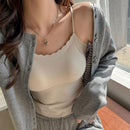 Sexy Hot Girl Spaghetti Strap Camisole Women's Ice Silk Back - LuxSable