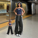 Womens Striped Track Pants
