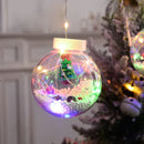 10PCS LED Christmas Curtain Lamp Fairy Snowman Wishing Ball Lamp String Christmas Window Decoration Christmas Light Room - LuxSable