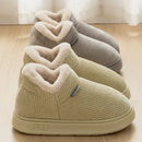 Ankle Wrap Cotton Slippers Women's Indoor Plush Thermal Non-slip Cotton-padded Shoes - LuxSable