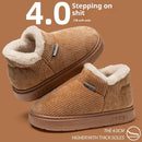 Ankle Wrap Cotton Slippers Women's Indoor Plush Thermal Non-slip Cotton-padded Shoes - LuxSable