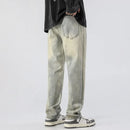 Men's Trendy Washed And Distressed Slim Straight Pants - LuxSable