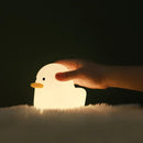 Nordic Cute Lovely Cartoon Dull Duck Led Night Light Silicone USB Charging NightLight Holiday Gifts Kids Room Bedside Bedroom - LuxSable