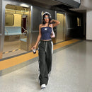 Womens Striped Track Pants