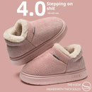 Ankle Wrap Cotton Slippers Women's Indoor Plush Thermal Non-slip Cotton-padded Shoes - LuxSable