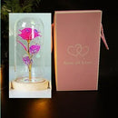 Enchanted Forever Rose Flower in Glass LED Light Christmas Decoration - LuxSable