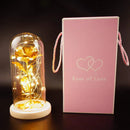 Enchanted Forever Rose Flower in Glass LED Light Christmas Decoration - LuxSable