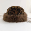 Leopard Print Mongolian Hat For Women - LuxSable