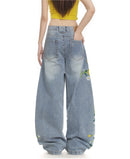 Floral Embroidered Jeans