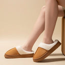 Women's Non-slip Platform Plush Cotton Slippers - LuxSable